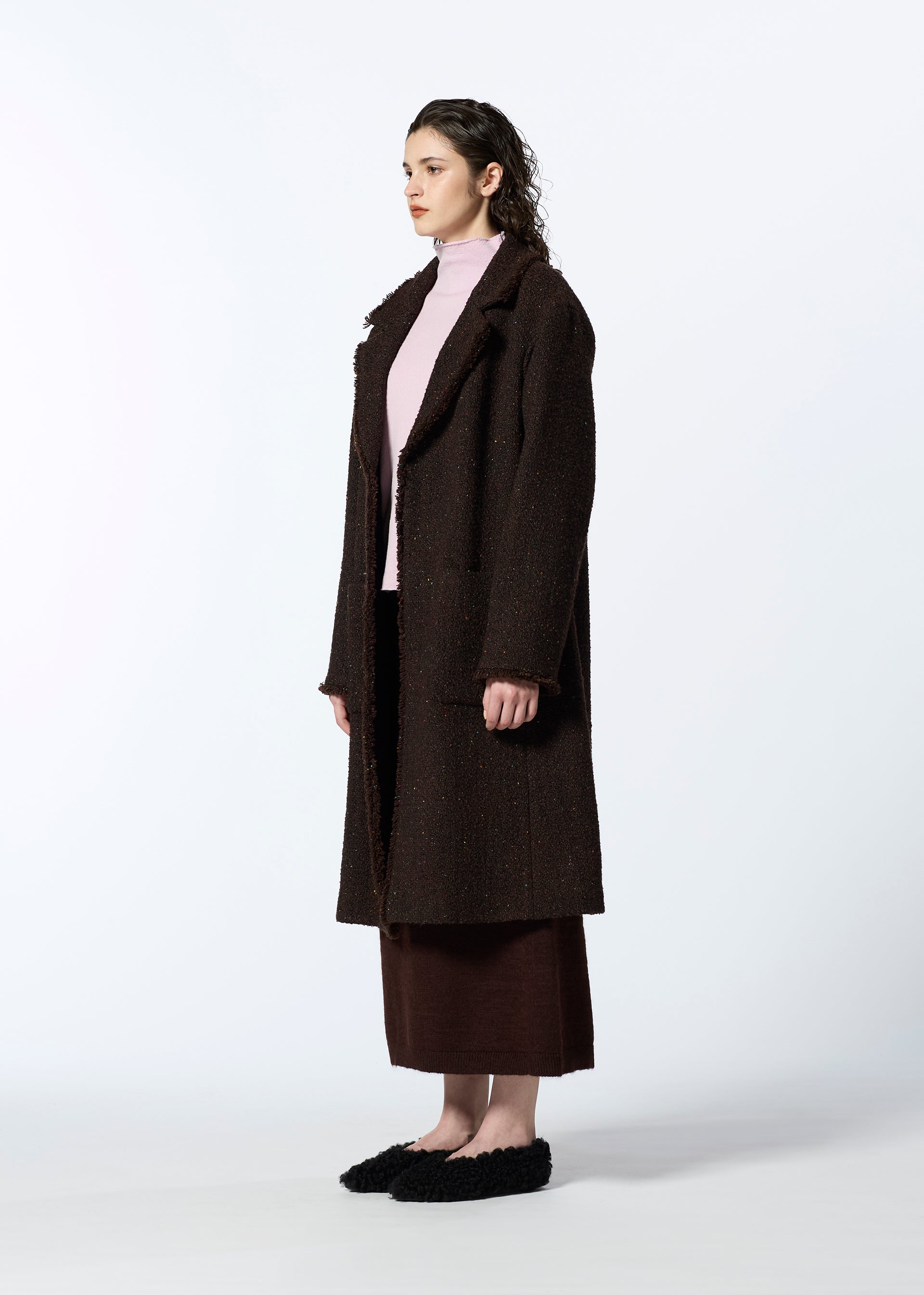 A model wears the HAAT ROVING NEP jacket.