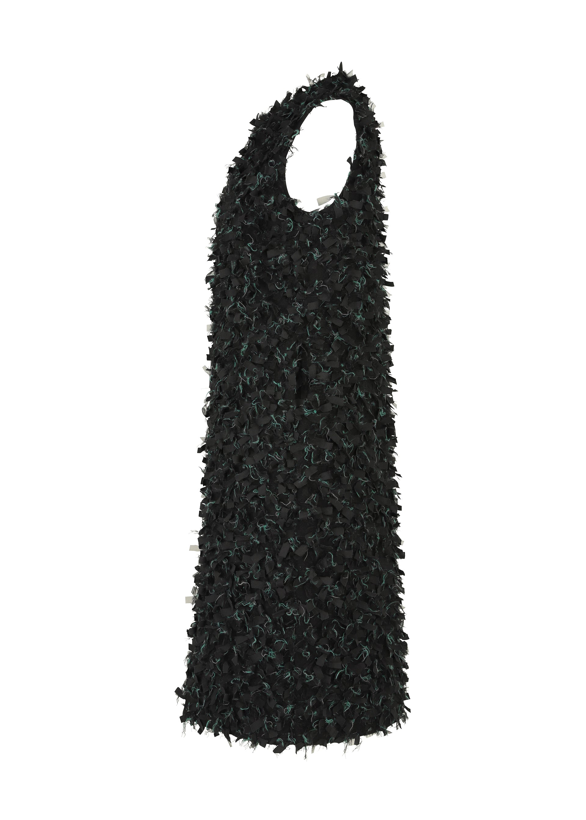 A detail shot of the HAAT RIBBON TWEED clothing.