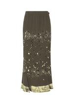 KYO CHIJIMI FRIKAKE Skirt Khaki