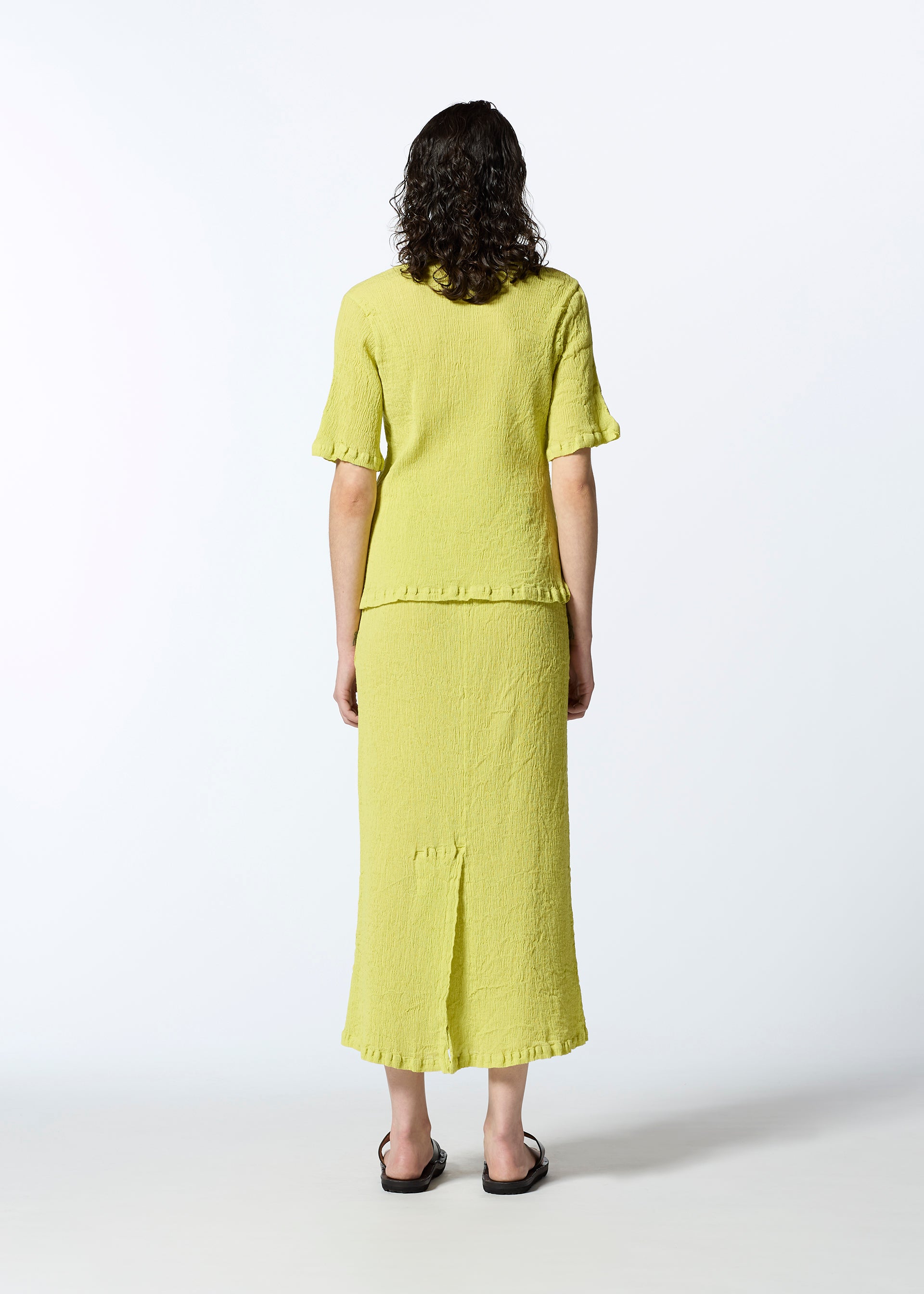 KYO CHIJIMI AUGUST Skirt Lime Yellow