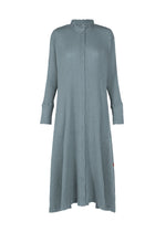 A product shot of the HAAT KYO CHIJIMI SEPTEMBER dress in blue grey (13).