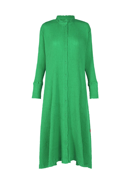 A product shot of the HAAT KYO CHIJIMI SEPTEMBER dress in green (62).
