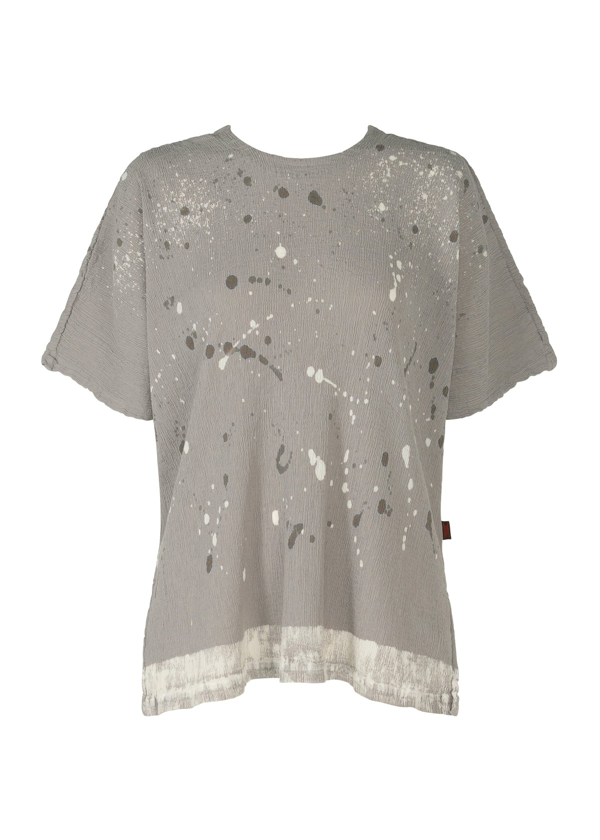A product shot of the HAAT KYO CHIJIMI FRIKAKE shirt in grey.