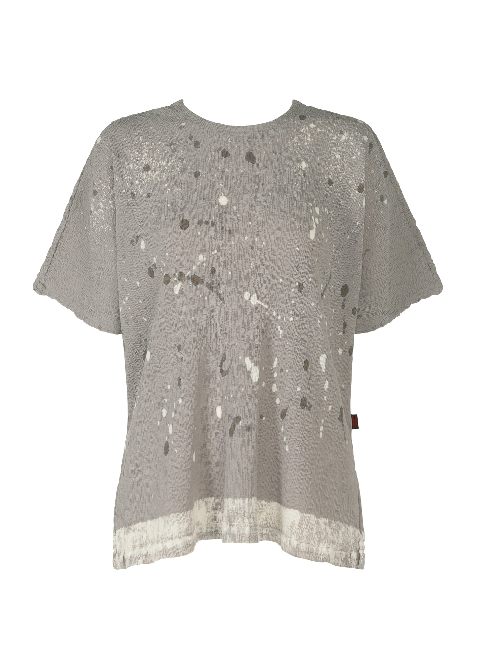 A product shot of the HAAT KYO CHIJIMI FRIKAKE shirt in grey.