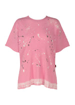 A product shot of the HAAT KYO CHIJIMI FRIKAKE shirt in pink.