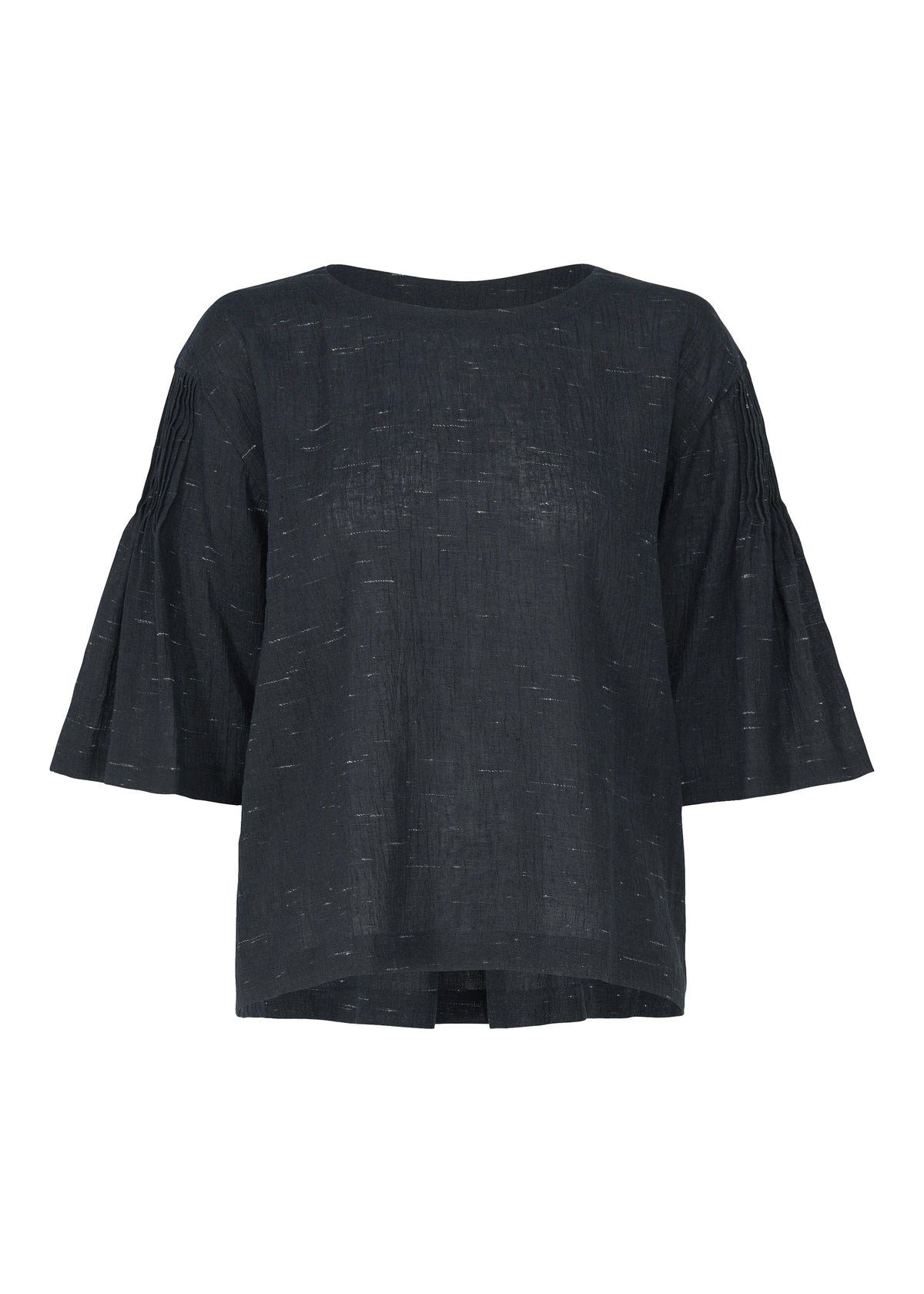 A product shot of the HAAT PINTUCKING shirt in charcoal (14).