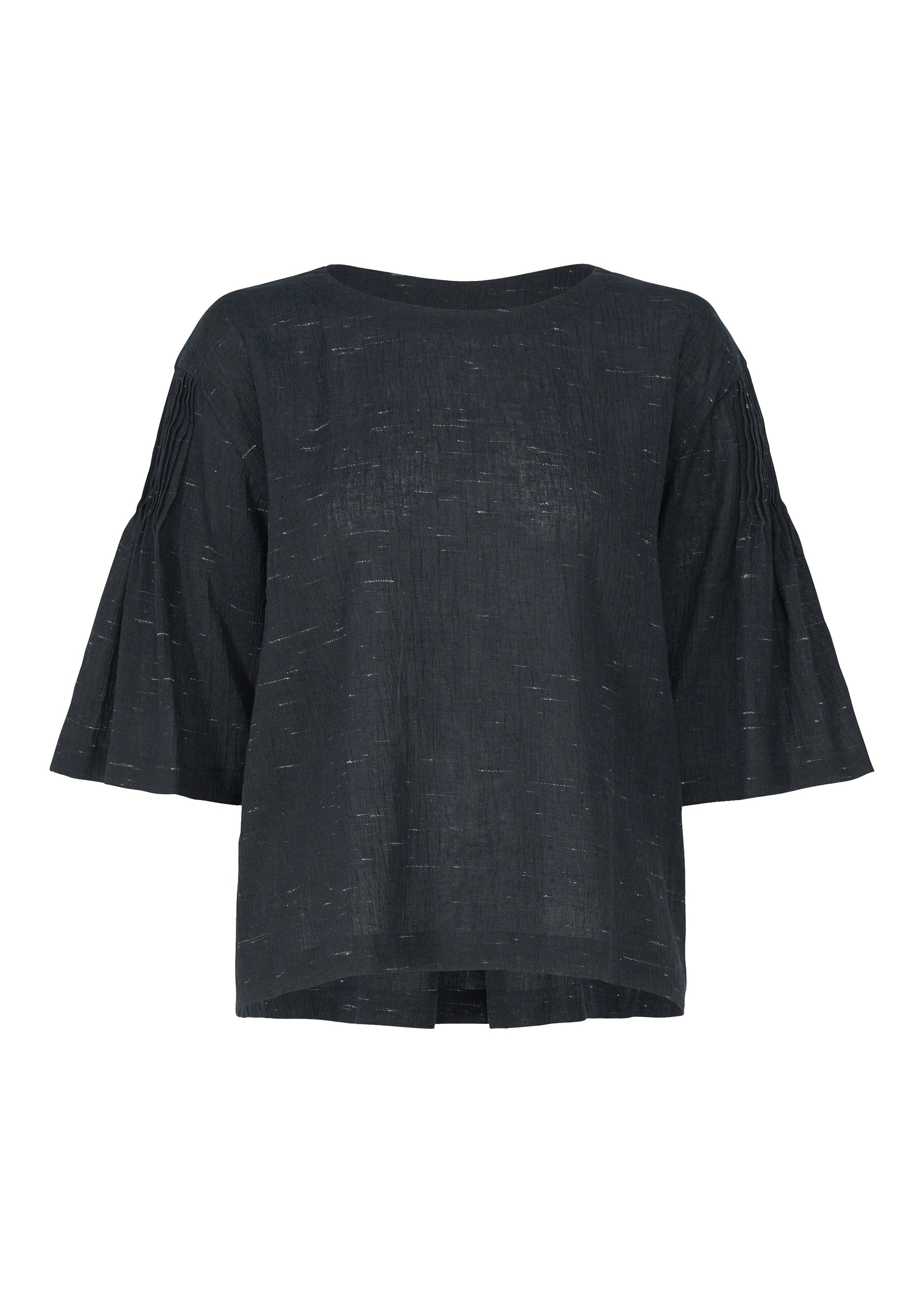 A product shot of the HAAT PINTUCKING shirt in charcoal (14).