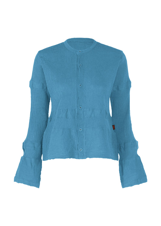 KYO CHIJIMI HORIZONTAL STRIPE Cardigan Blue