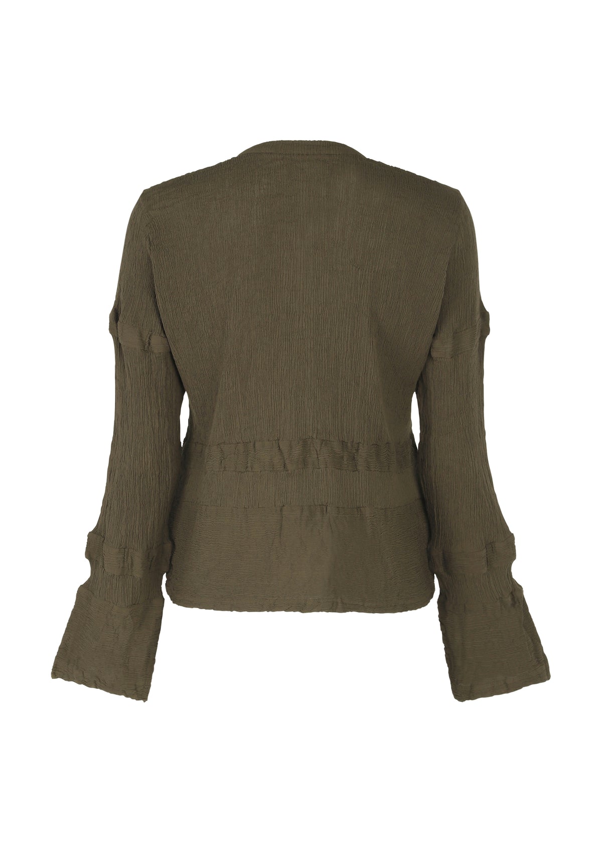 KYO CHIJIMI HORIZONTAL STRIPE Cardigan Khaki