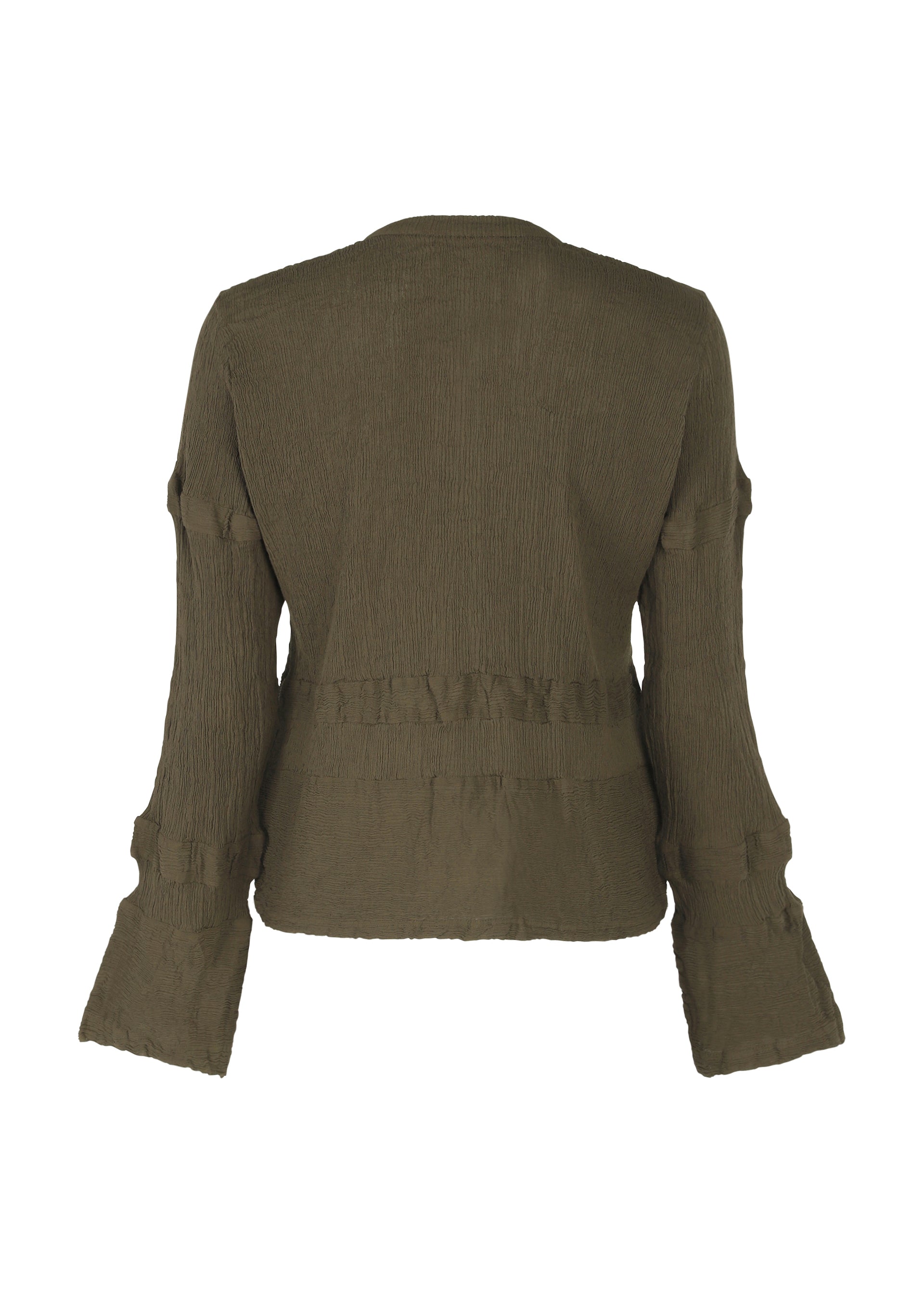 KYO CHIJIMI HORIZONTAL STRIPE Cardigan Khaki