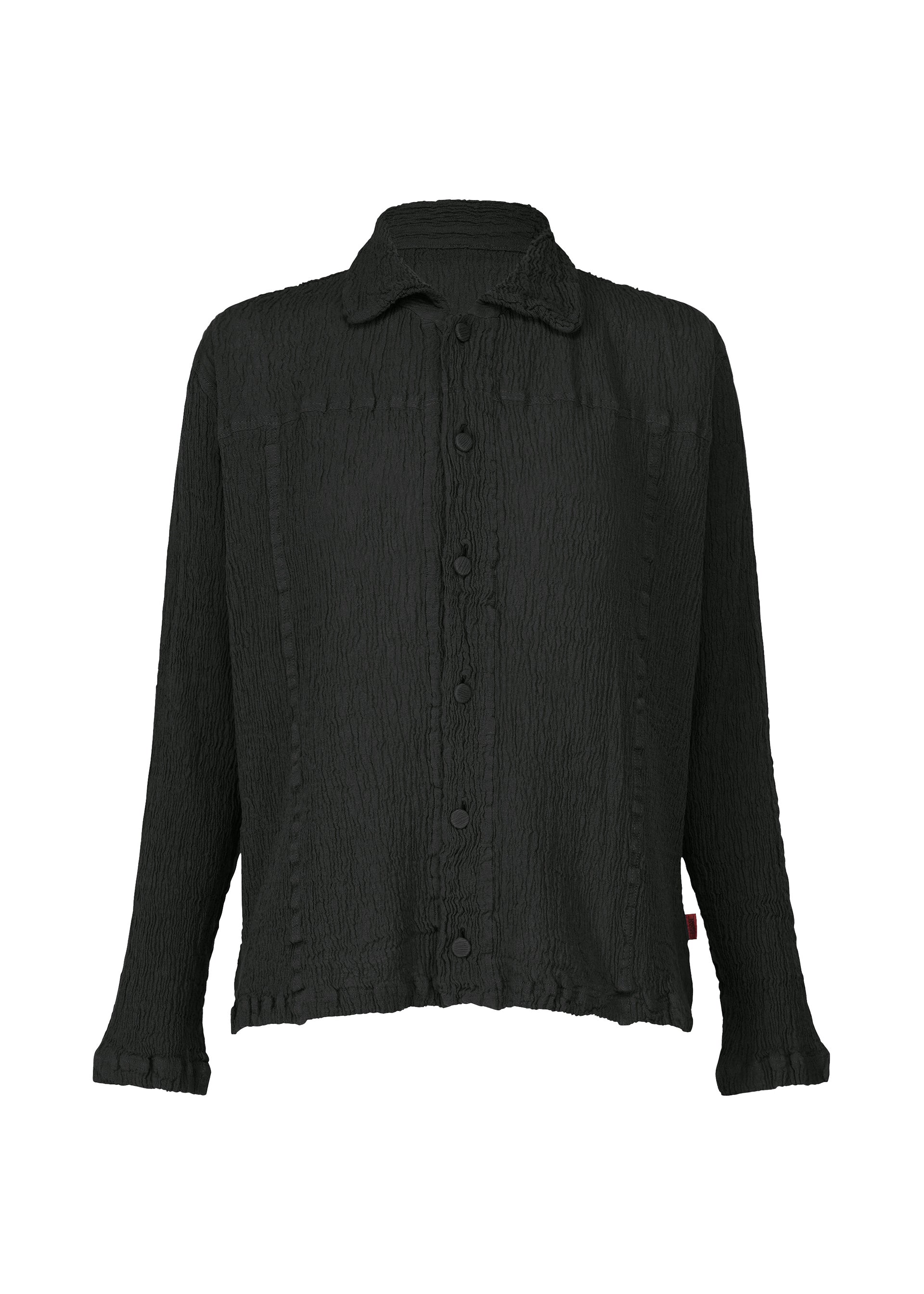 トップス ISSEY MIYAKE / Short cardigan Issey Miyake Women's' Linen Like Pleats Cardigan in Grey