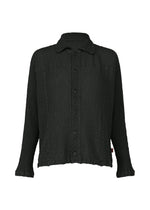 A product shot of the HAAT KYO CHIJIMI 2WAY cardigan in black.