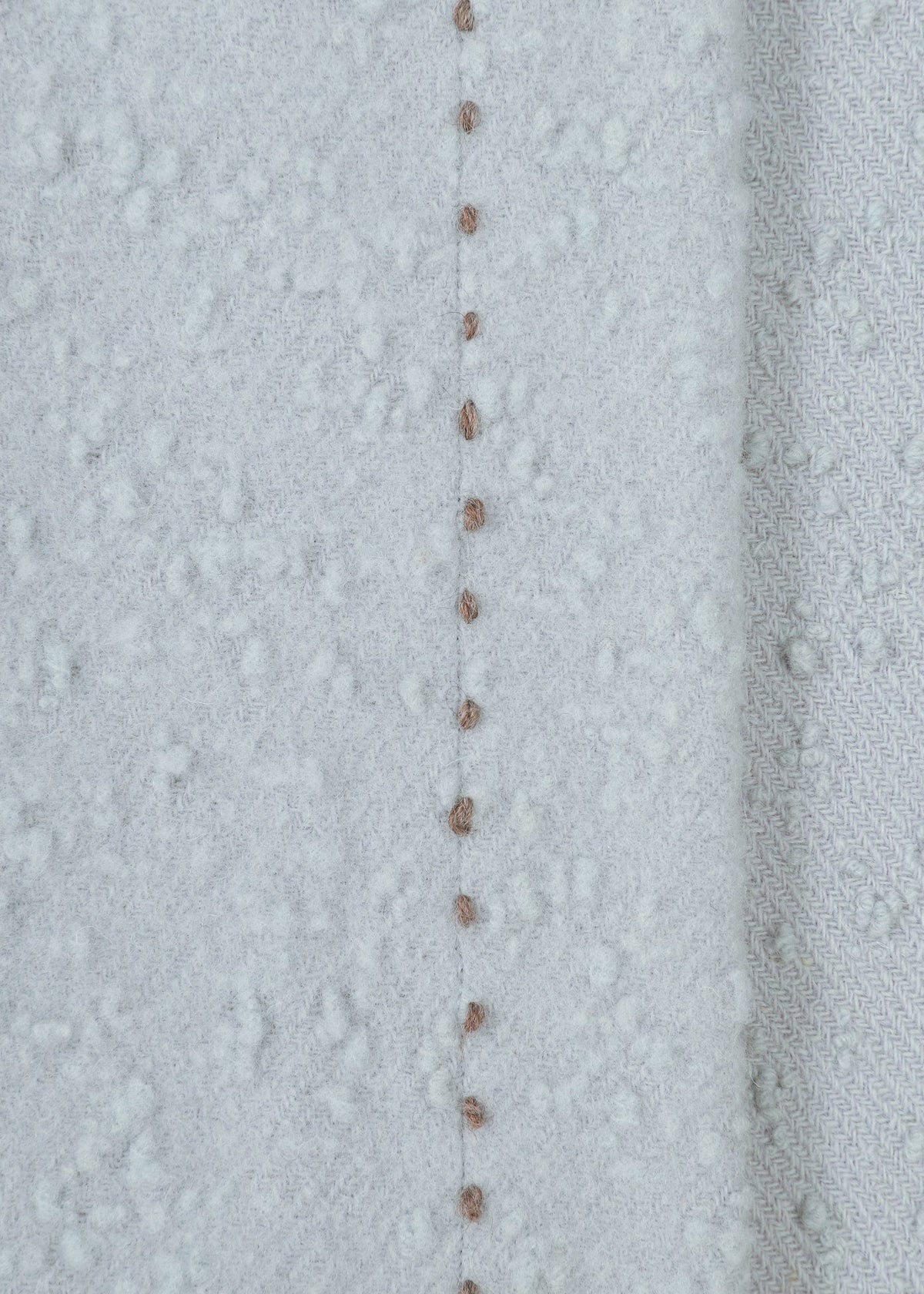 A detail shot of the HAAT MILLED KNOTS cardigan.