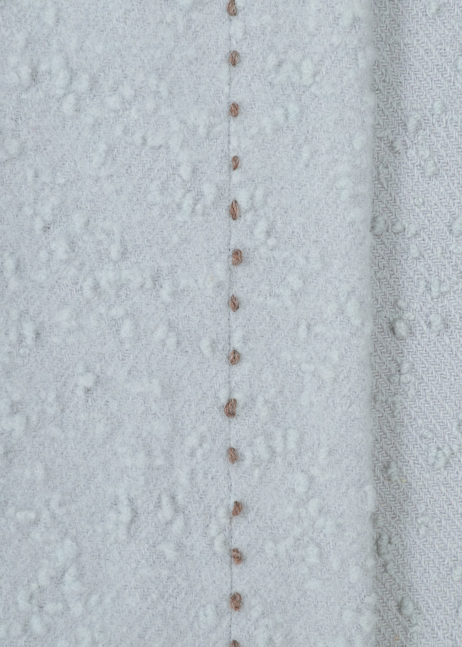 A detail shot of the HAAT MILLED KNOTS cardigan.