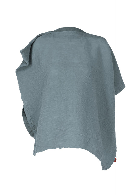 A product shot of the HAAT KYO CHIJIMI SEPTEMBER tunic in blue grey (13).