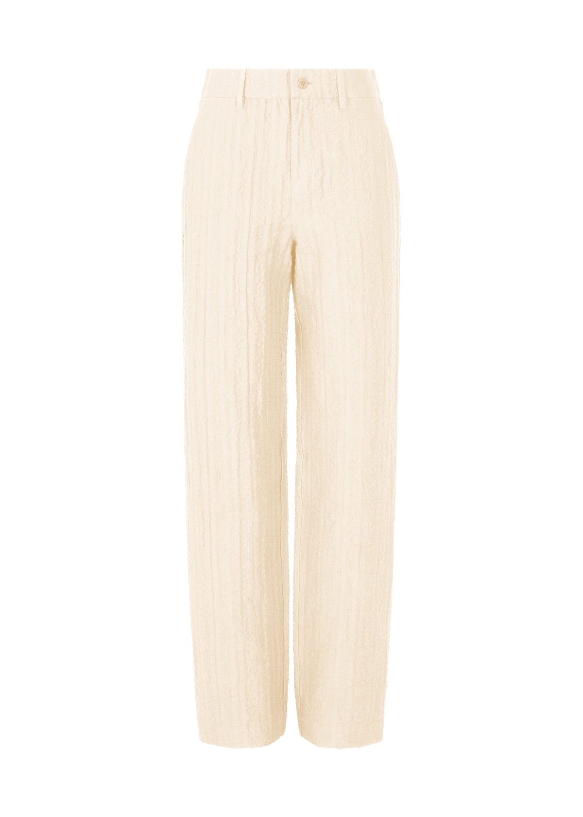 A product shot of the HAAT RASCHEL ASSEMBLY trousers in off white (02).