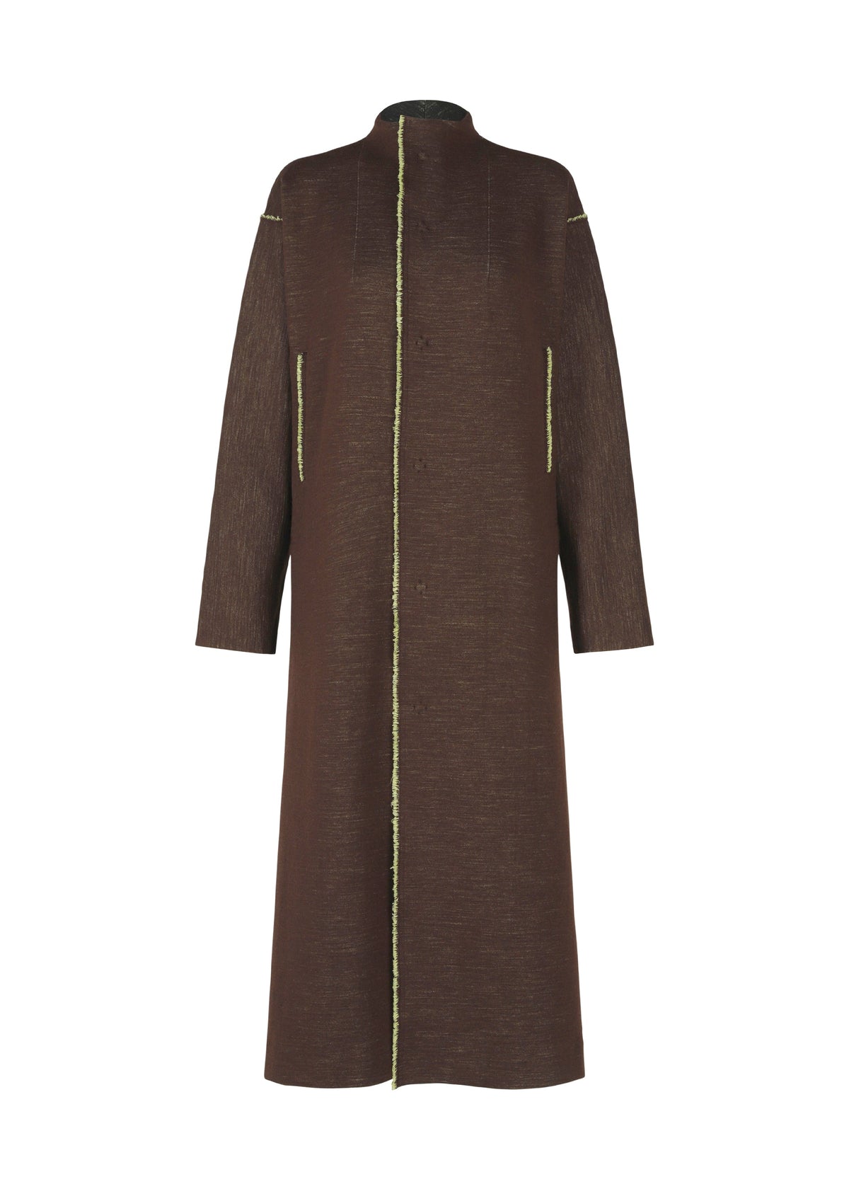 A product shot of the HAAT EDGE LINE dress in brown (44).