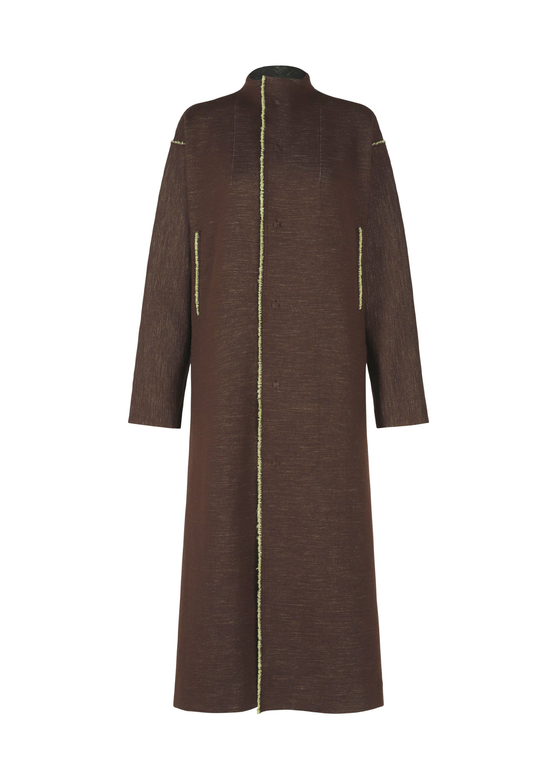 A product shot of the HAAT EDGE LINE dress in brown (44).