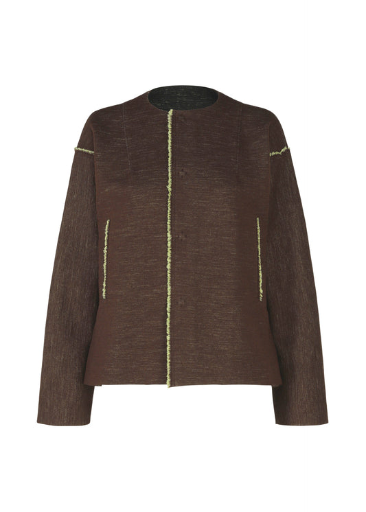 A product shot of the HAAT EDGE LINE cardigan in brown (44).