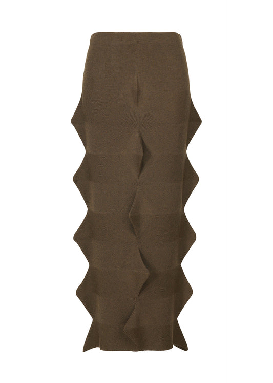 A product shot of the HAAT 2001 FROM skirt in brown (44).