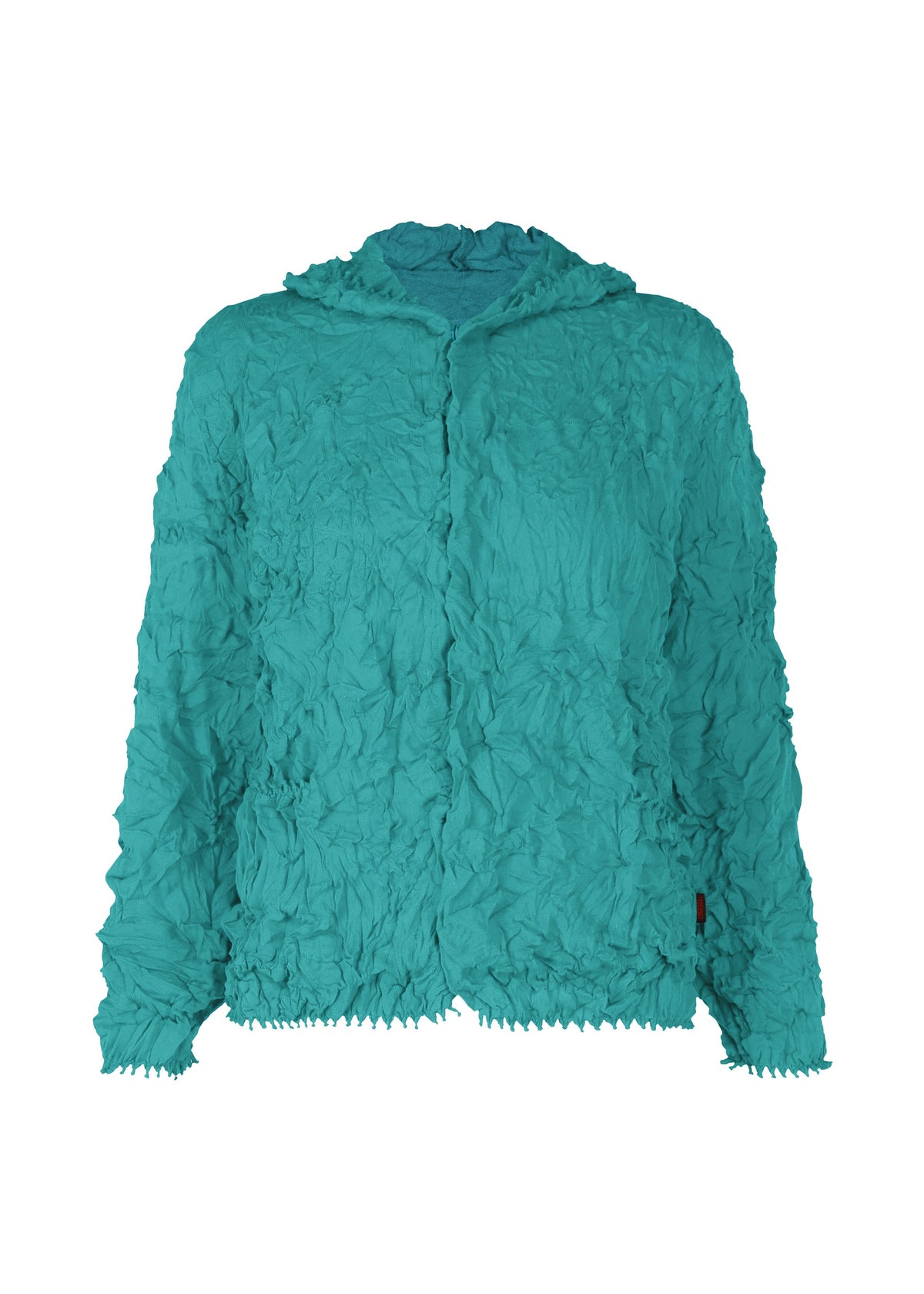 A product shot of the HAAT KUMO SHIBORI KNIT clothing in turquoise (74).