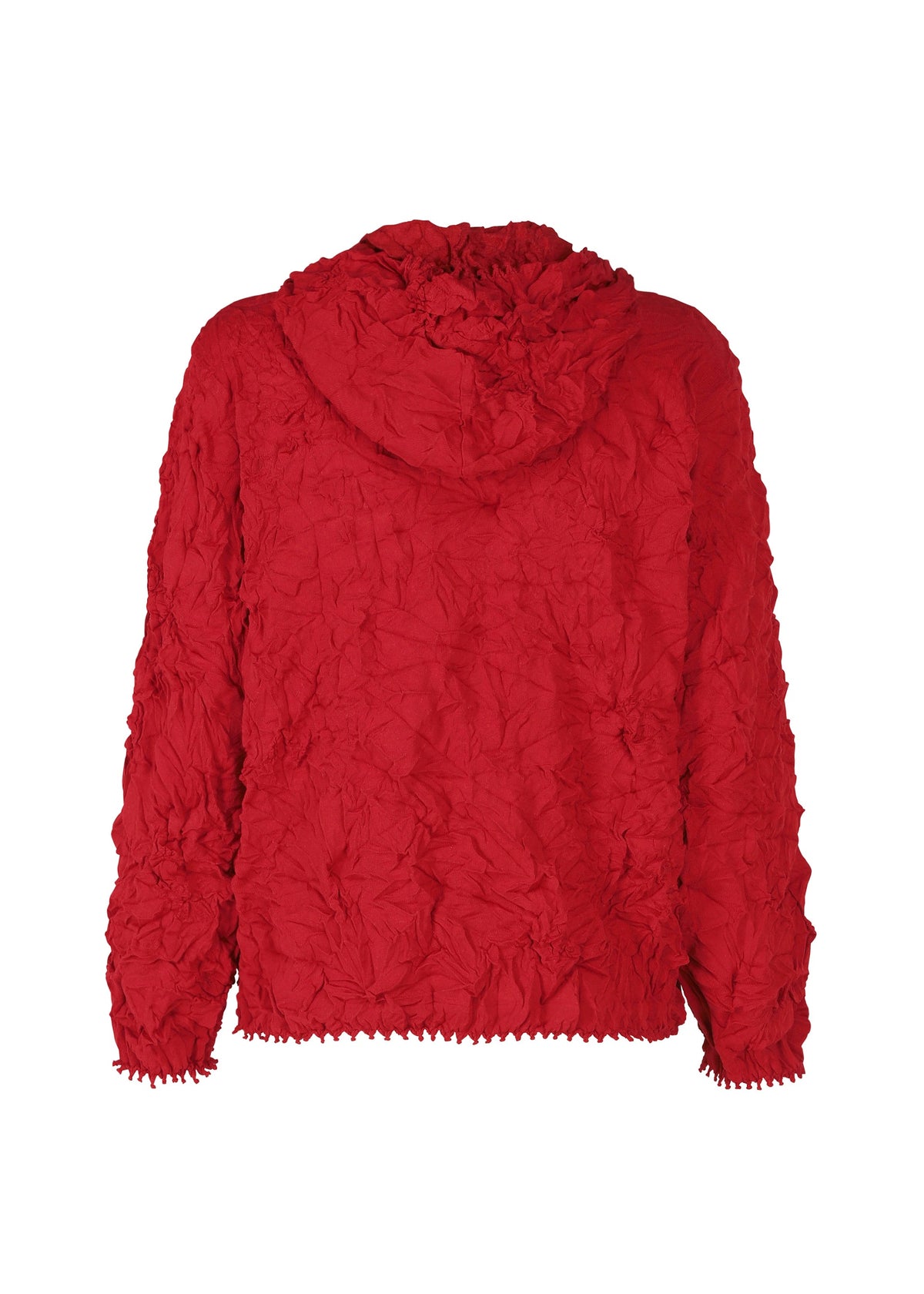 A detail shot of the HAAT KUMO SHIBORI KNIT clothing.
