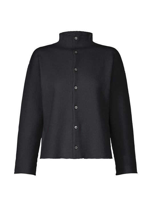 A product shot of the HAAT WOOL SEAMLESS cardigan in dark navy (76).