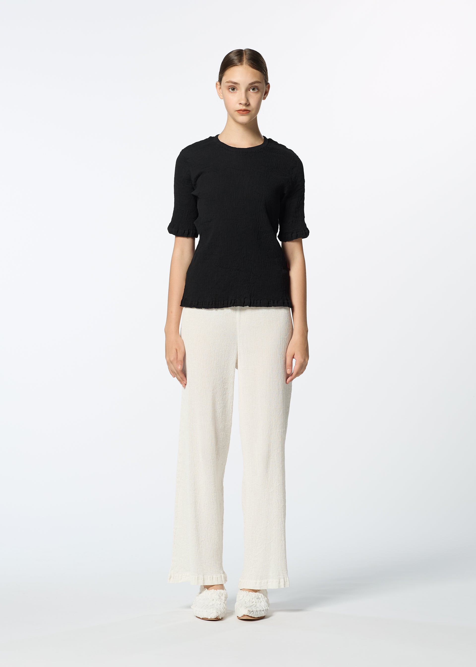 KYO CHIJIMI BASIC Trousers White