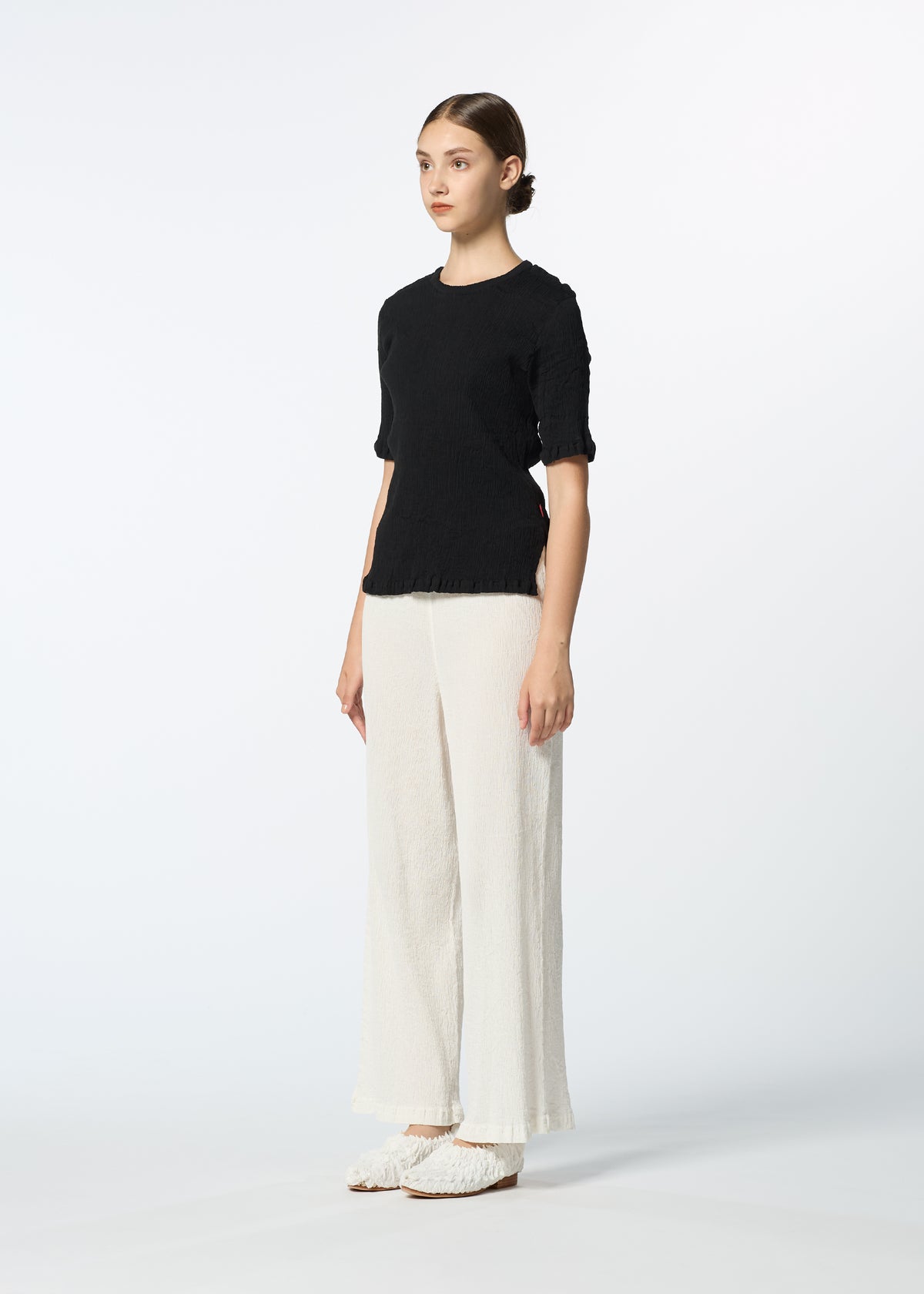 KYO CHIJIMI BASIC Trousers Black
