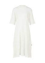 A product shot of the HAAT  KYO CHIJIMI BASIC dress in white (01)