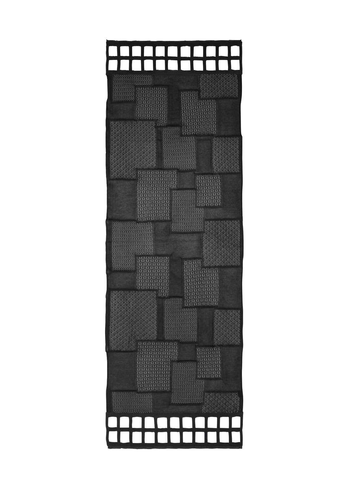 A product shot of the HAAT SHEER MOSAIC stole in black (15).