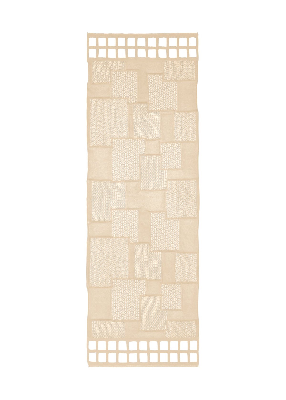 A product shot of the HAAT SHEER MOSAIC stole in light beige (40).