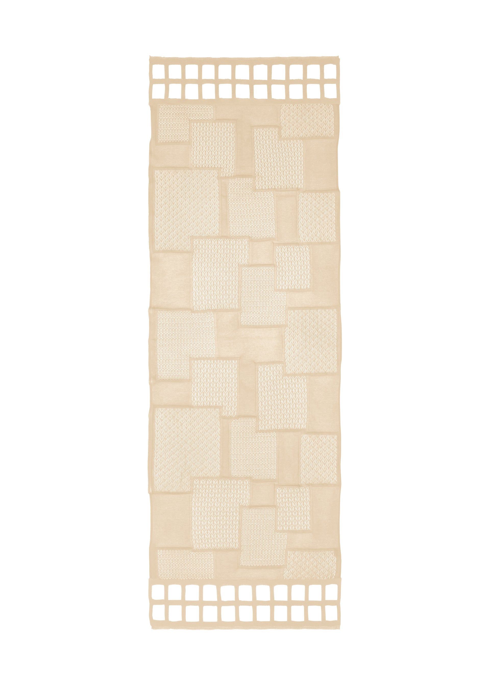 A product shot of the HAAT SHEER MOSAIC stole in light beige (40).