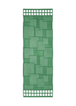 A product shot of the HAAT SHEER MOSAIC stole in green (62).