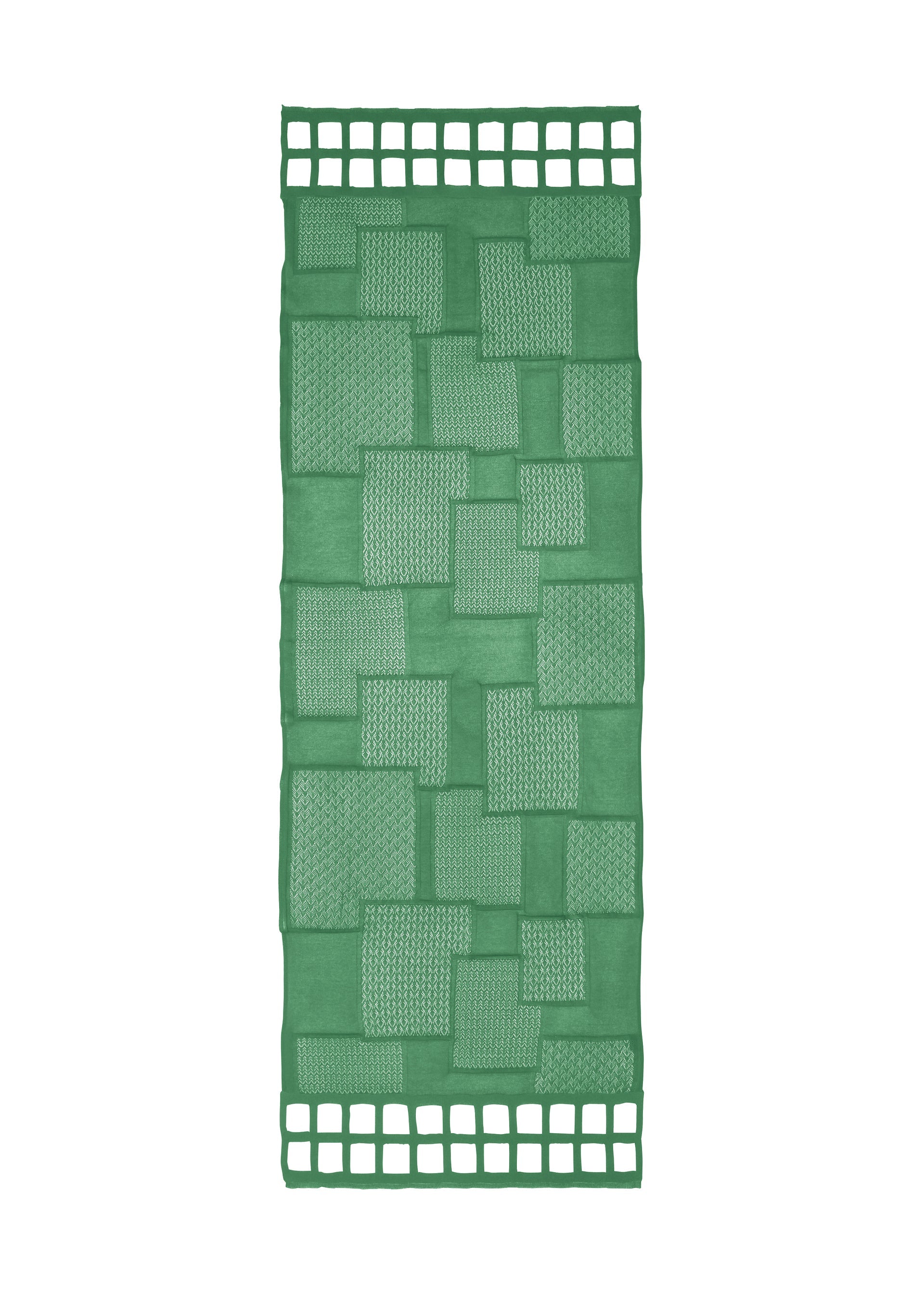 A product shot of the HAAT SHEER MOSAIC stole in green (62).