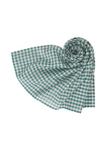 A product shot of the HAAT 2 SIDE PINTUCKING stole in blue (72).