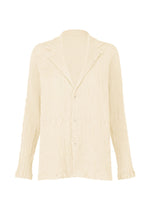 A product shot of the HAAT KYO CHIJIMI EMB jacket in off white (02).