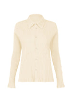 A product shot of the HAAT KYO CHIJIMI EMB jacket in off white (02).