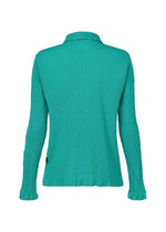 A detail shot of the HAAT KYO CHIJIMI EMB jacket.