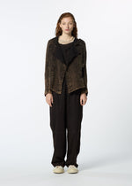A model wears the HAAT TENMOKU COTTON jacket.