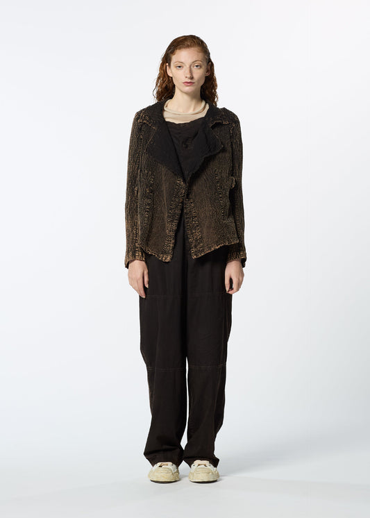 A model wears the HAAT TENMOKU COTTON jacket.