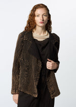 A model wears the HAAT TENMOKU COTTON jacket.