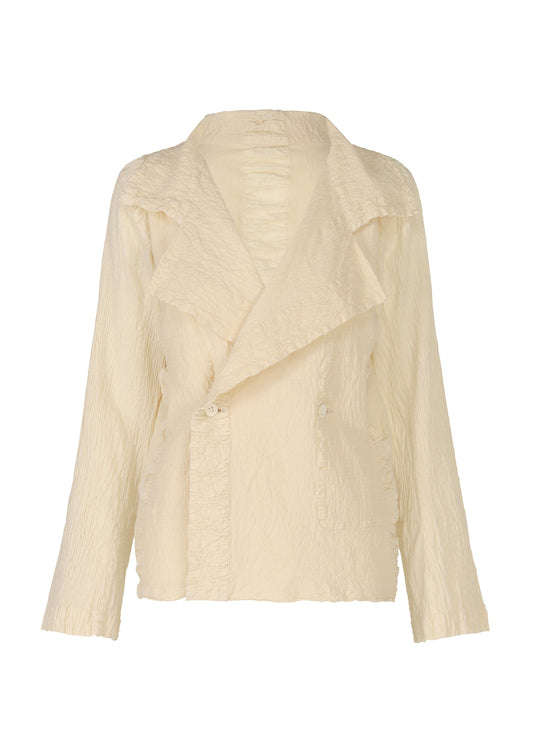 A product shot of the HAAT TENMOKU COTTON jacket in light beige (40).
