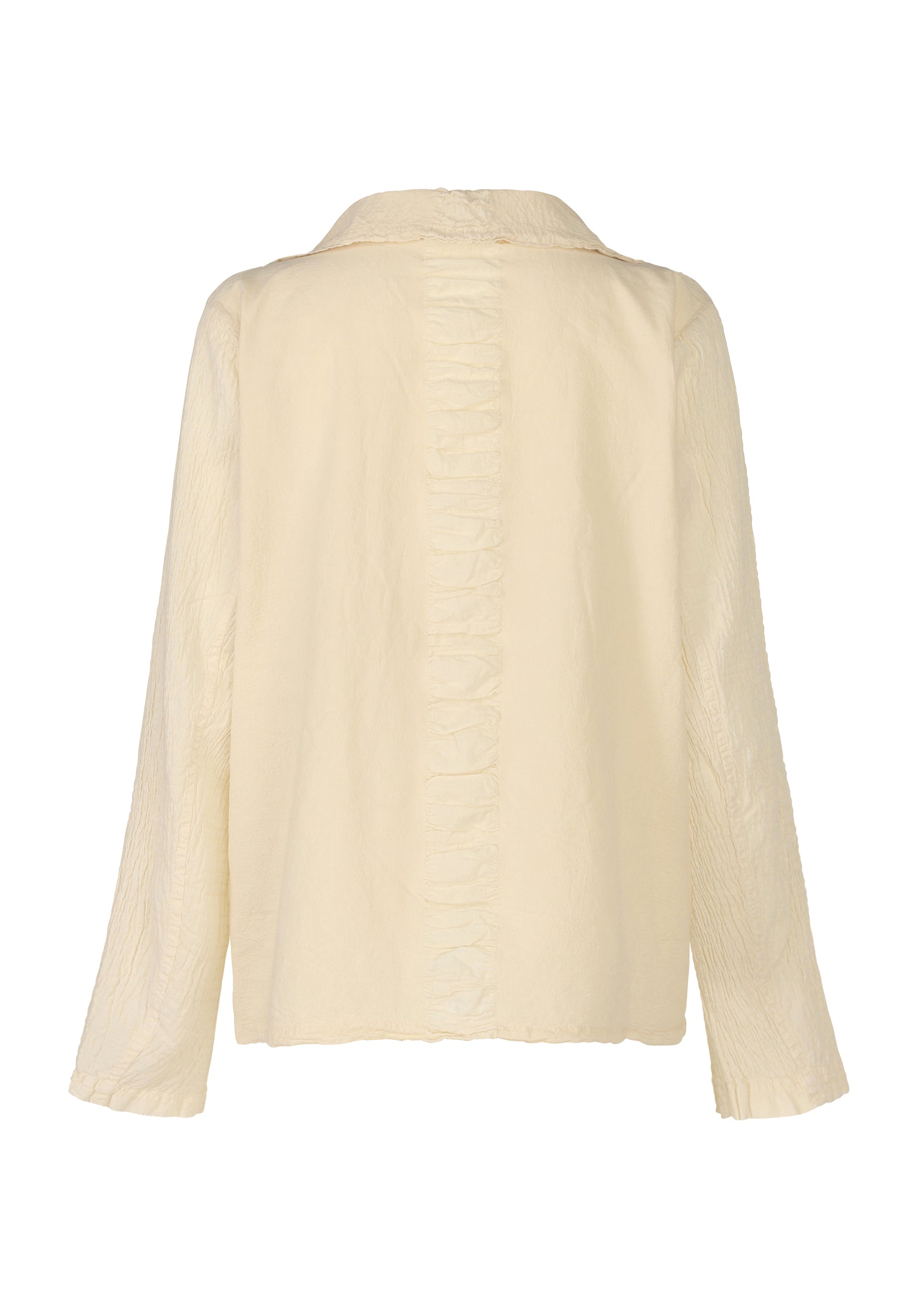 A detail shot of the HAAT TENMOKU COTTON jacket.