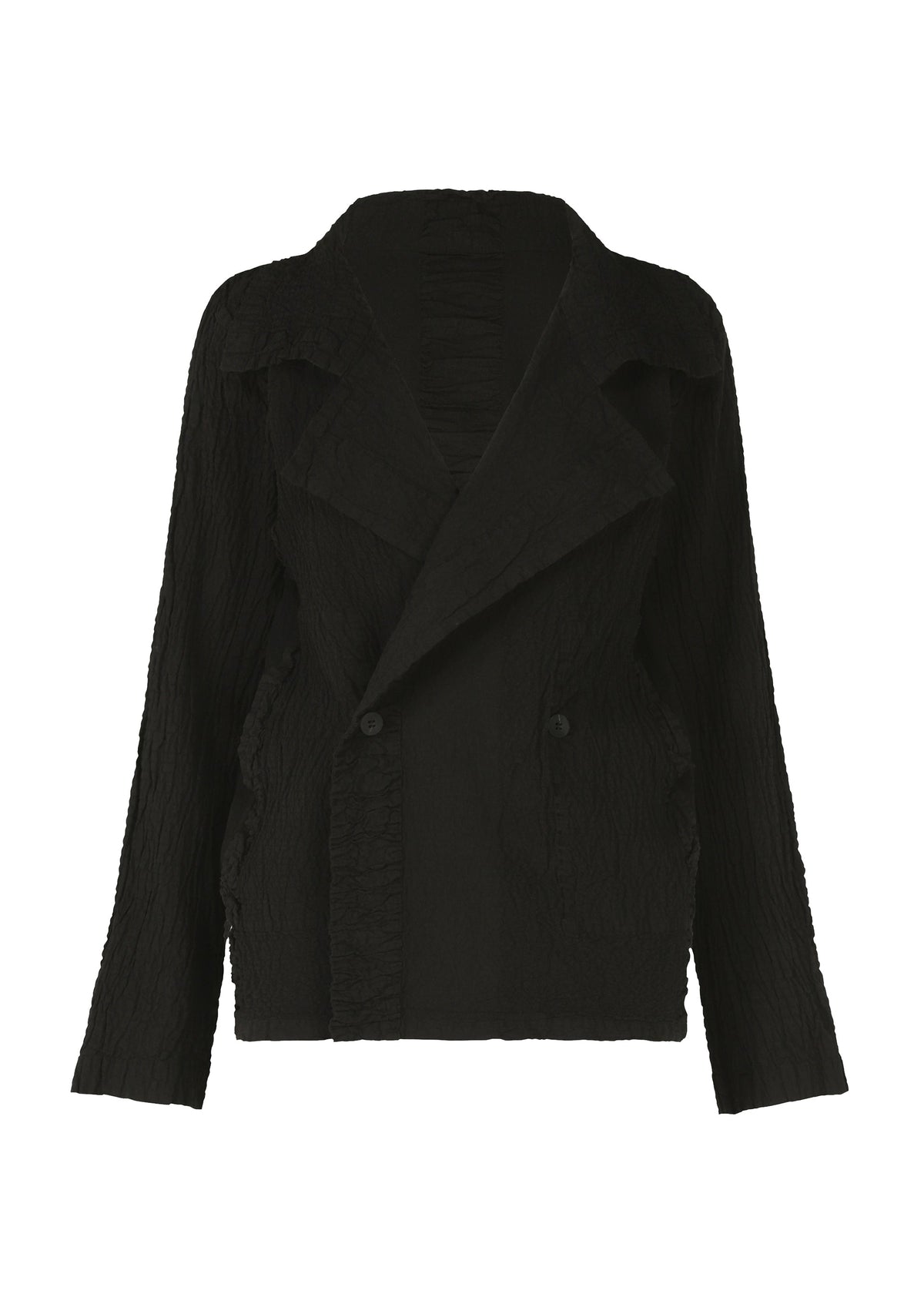 A product shot of the HAAT TENMOKU COTTON jacket in black (15).