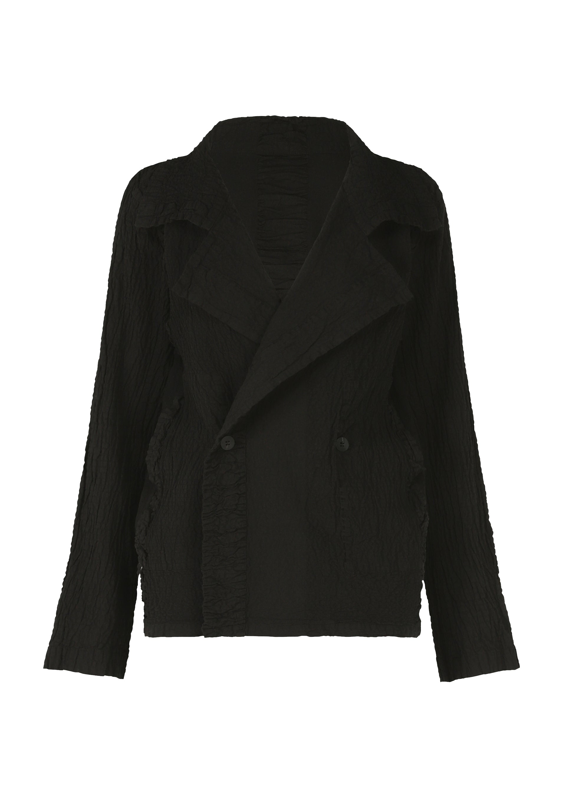 A product shot of the HAAT TENMOKU COTTON jacket in black (15).