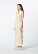 A model wears the HAAT TENMOKU COTTON vest.