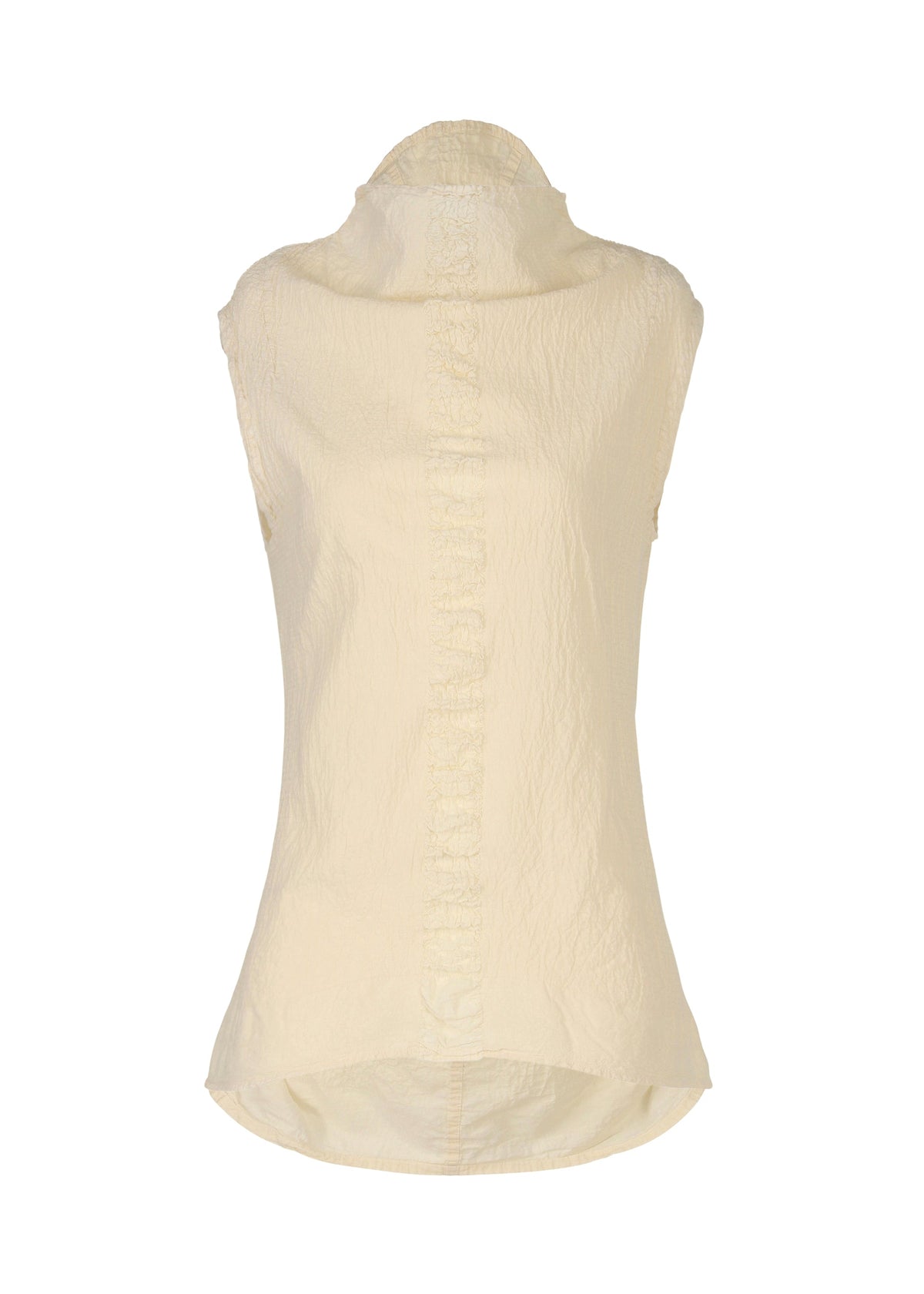 A product shot of the HAAT TENMOKU COTTON vest in light beige (40).