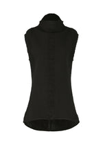 A product shot of the HAAT TENMOKU COTTON vest in black (15).