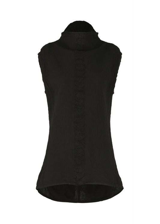A product shot of the HAAT TENMOKU COTTON vest in black (15).